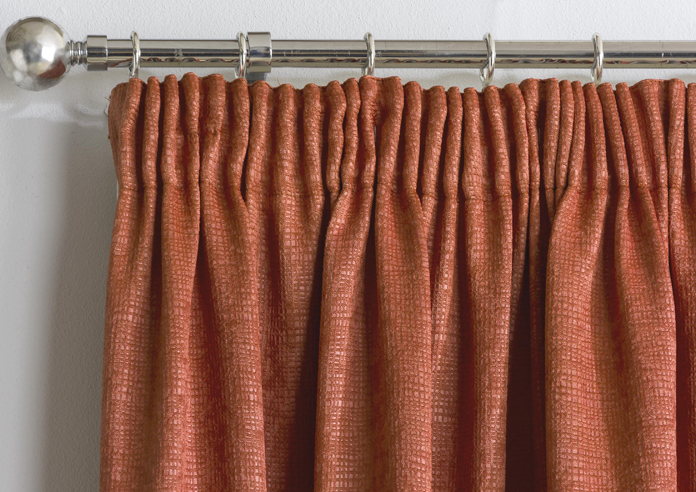 Matrix Pencil Pleat, Orange - Ready Made Curtains - Image 9
